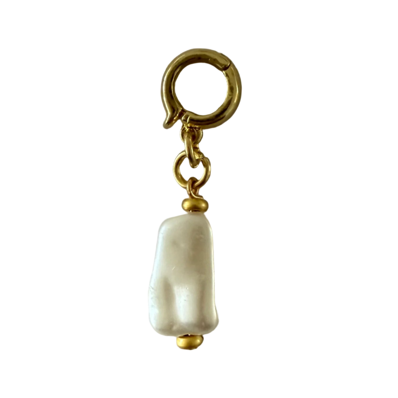 Single Shoe Charm - Oblong Pearl