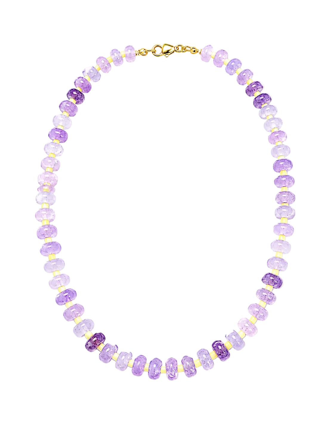 Lavender Lemonade Beaded Necklace