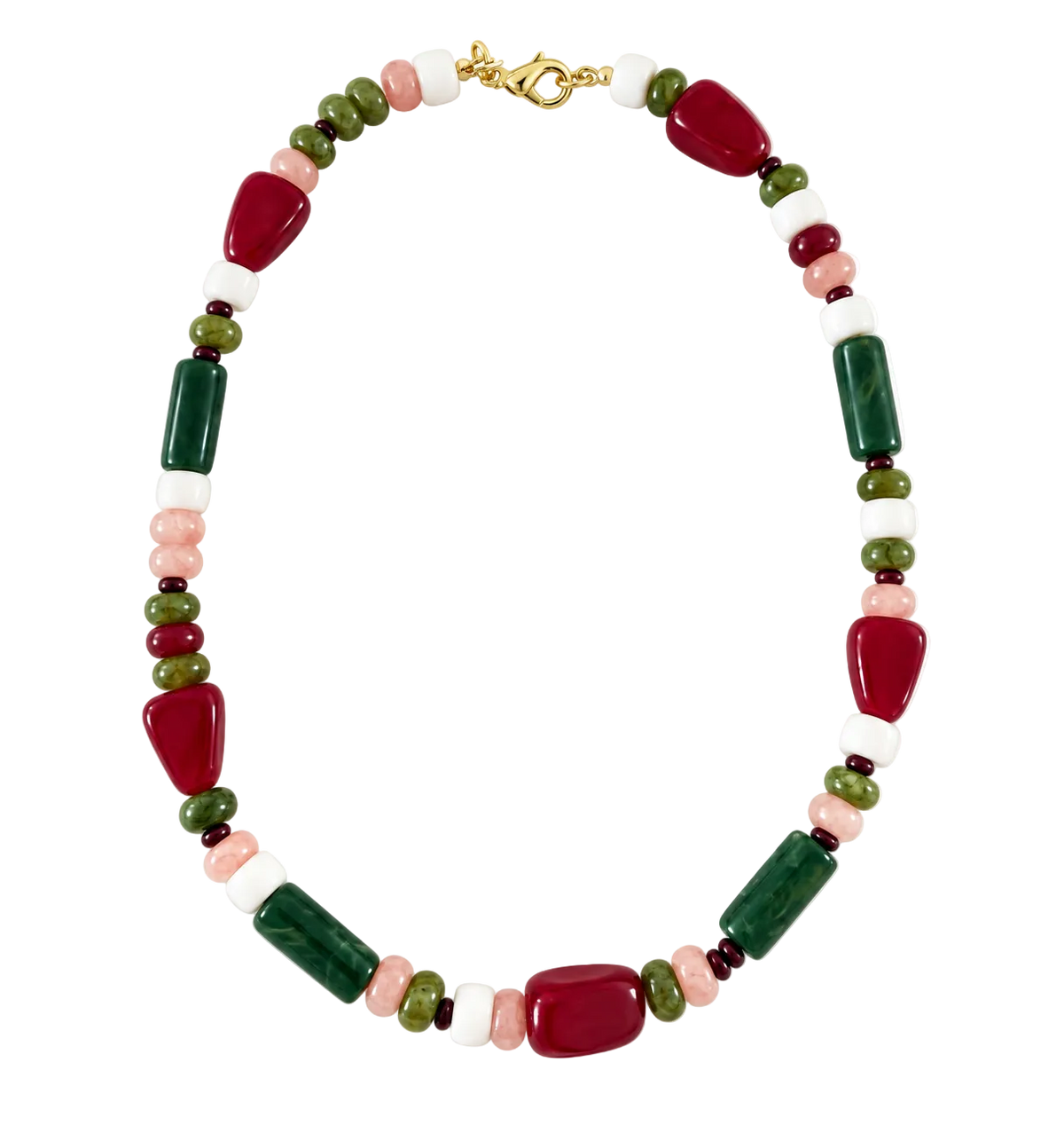 Merlot & Moss Beaded Necklace