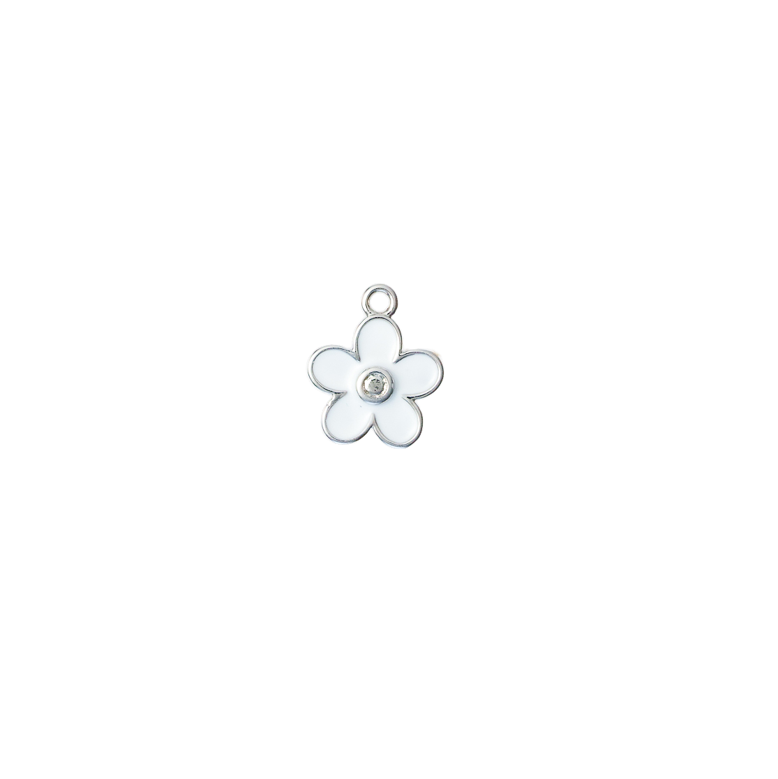 Nature-White Enamel Daisy