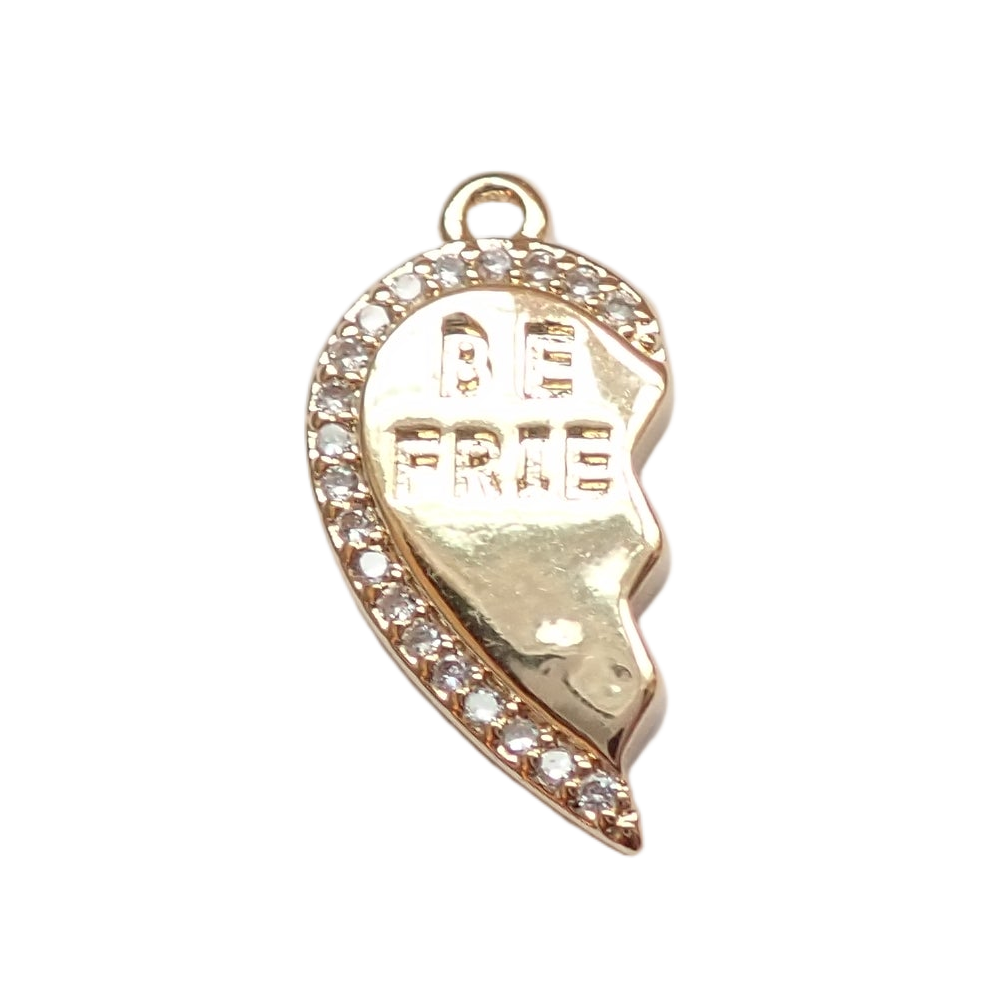 Gold Best Friends Heart