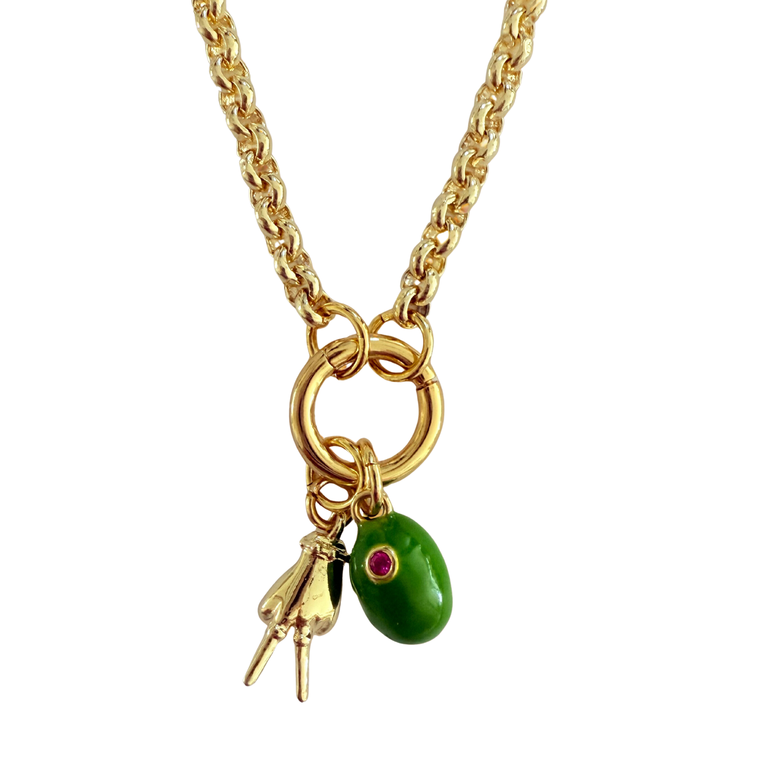 Olive Charm Necklace