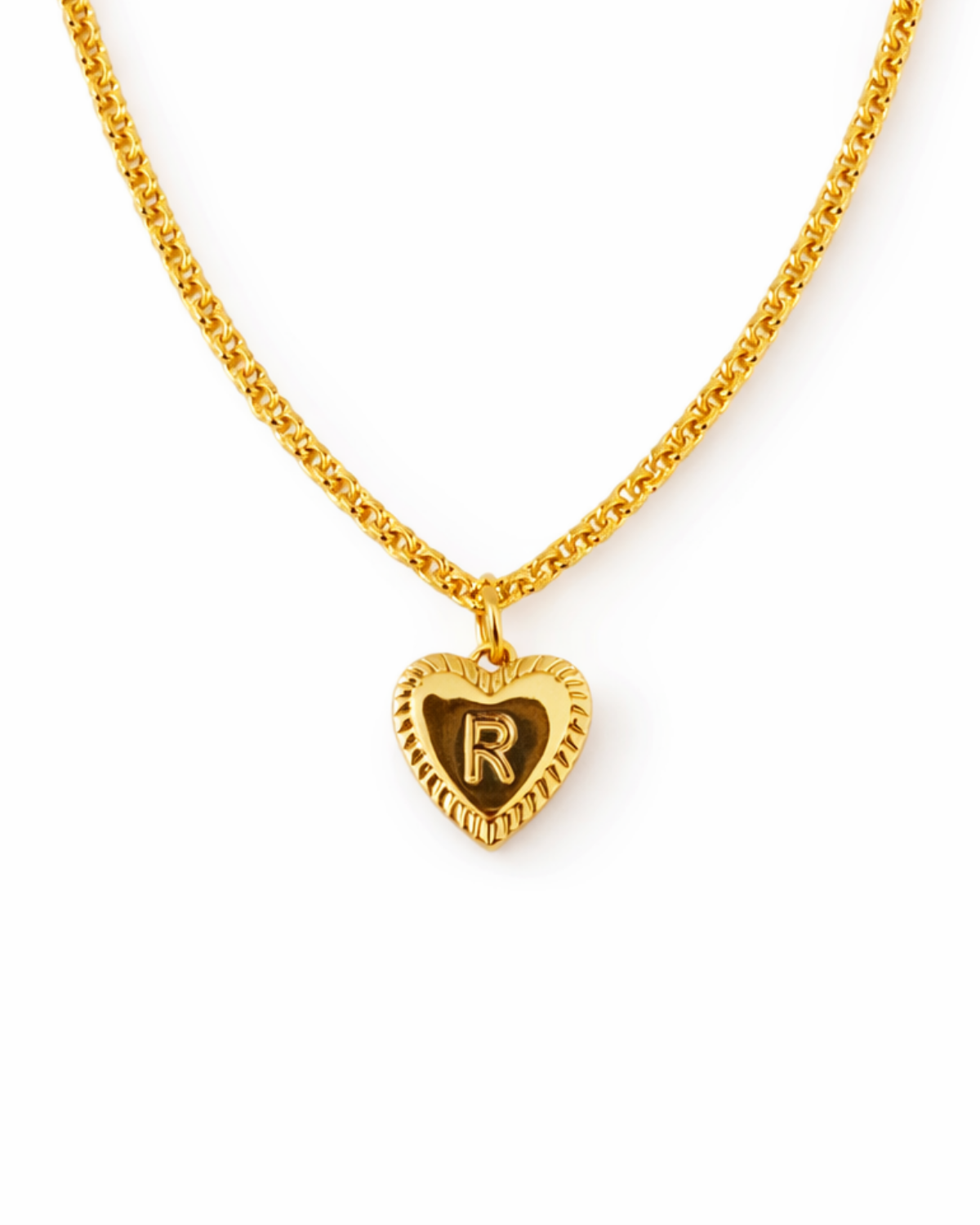 Single Initial Heart Necklace