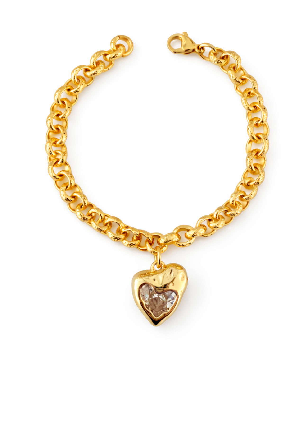 Gemstone Heart Bracelet