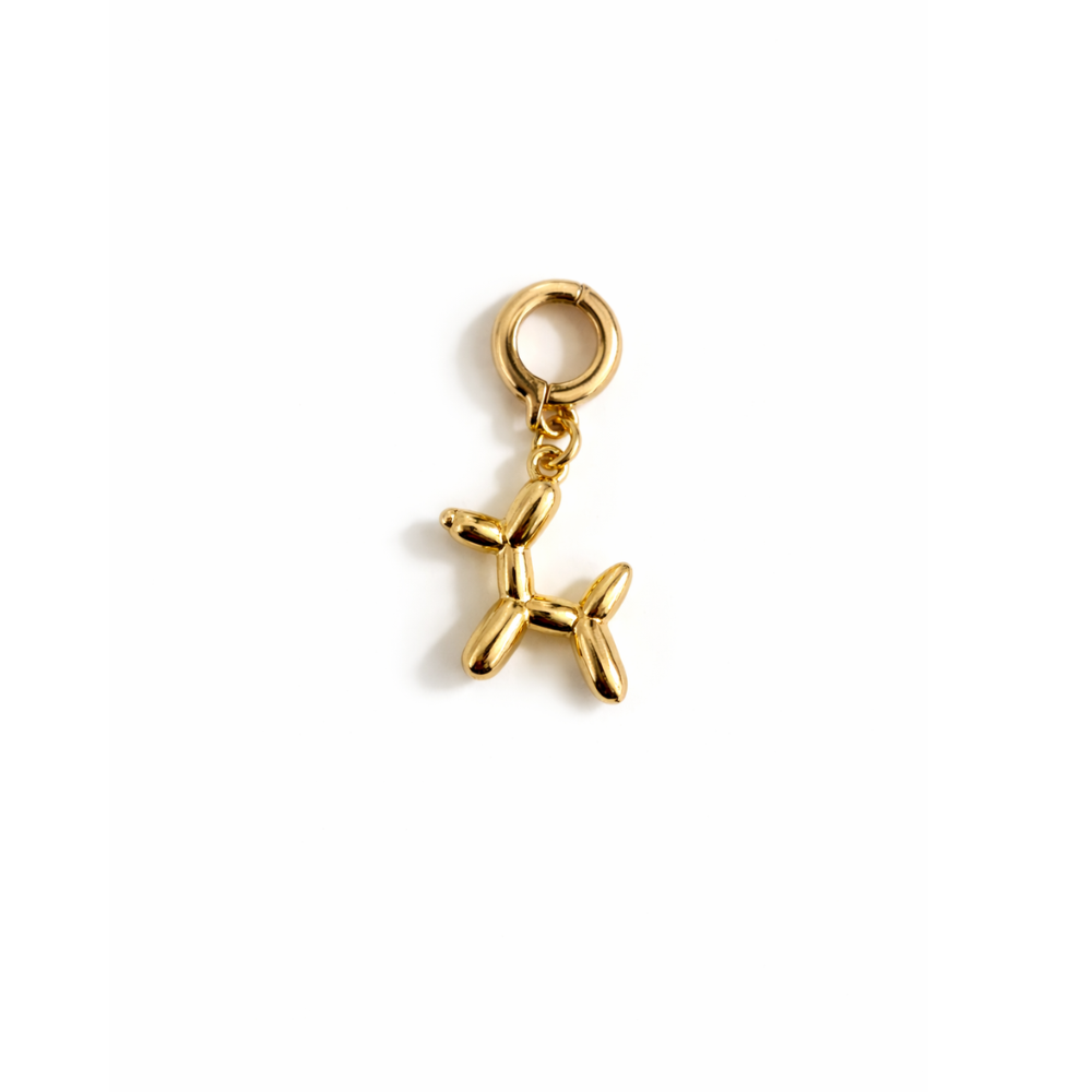 Shoe Charm -Gold Balloon Dog