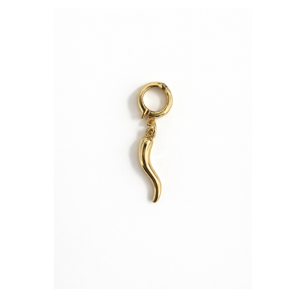 Shoe Charm - Gold Italian Horn