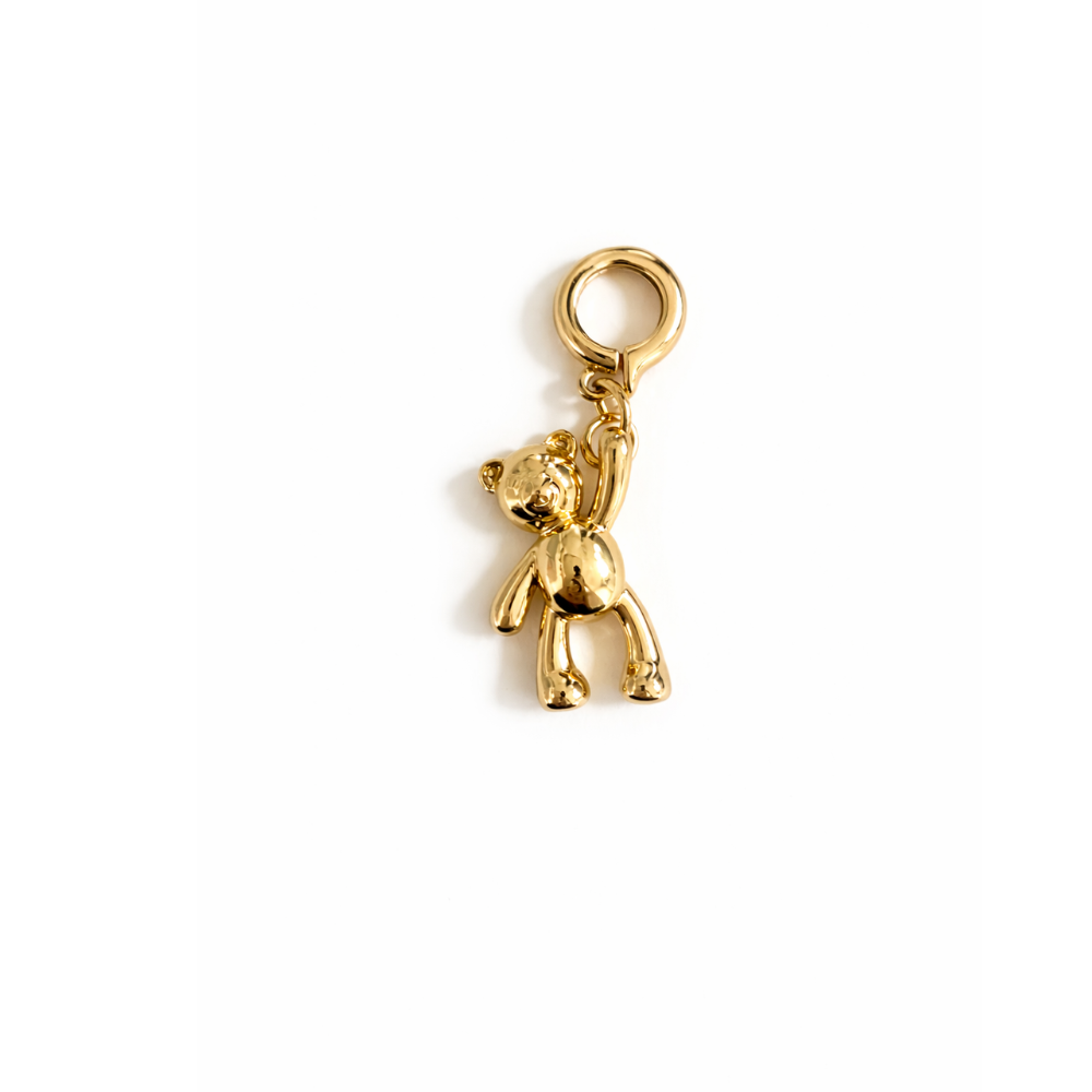 Shoe Charm - Gold Hanging Teddy