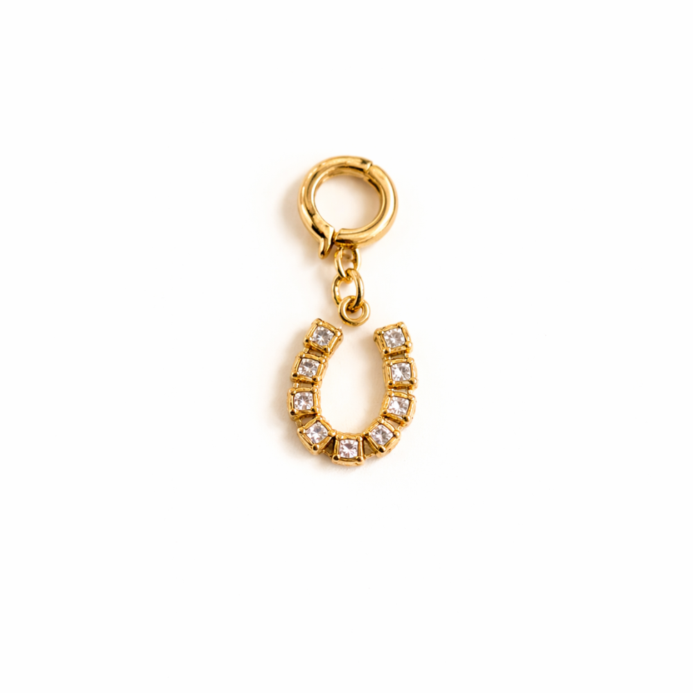 Shoe Charm - Zircon Horseshoe
