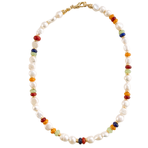 Multi Color Pearl Necklace