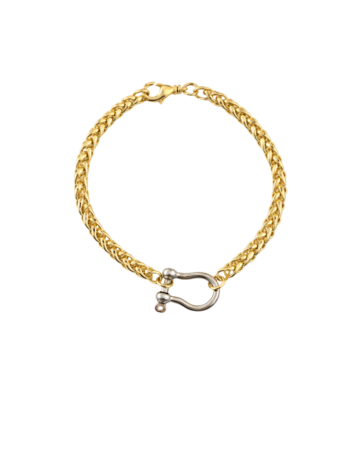 Mixed Metal Screw Bracelet