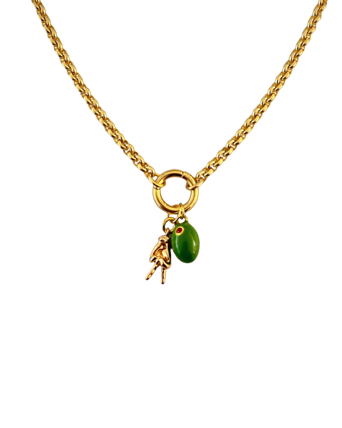 Premade-Olive Charm Necklace