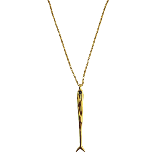 Elongated Fish Pendant Necklace