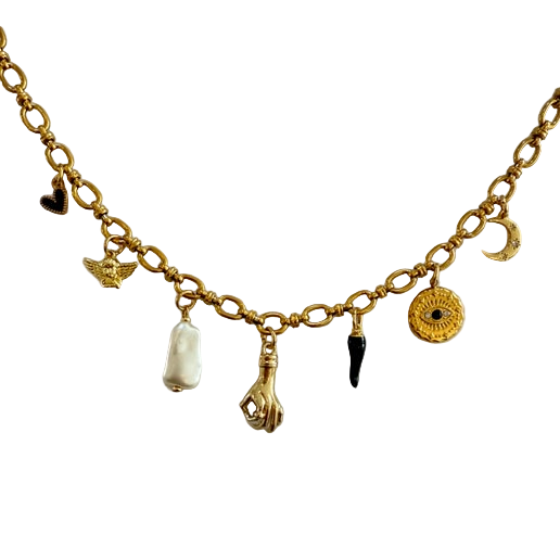 Evil Eye Seven Charm Necklace